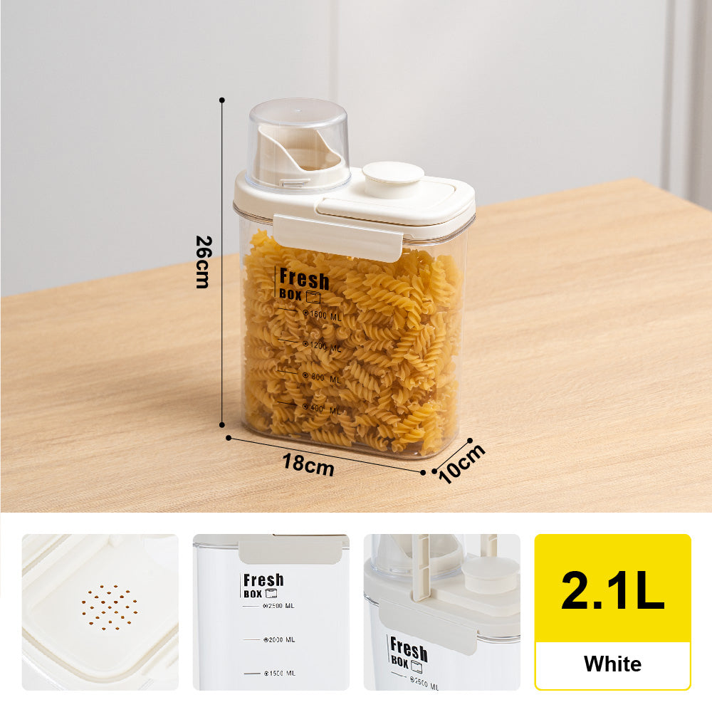 Citylife Kitchen Food Dispenser Container Sealed Leak-proof Crisper Kitchen Or Pet Food With Pour Spout Measuring Cup