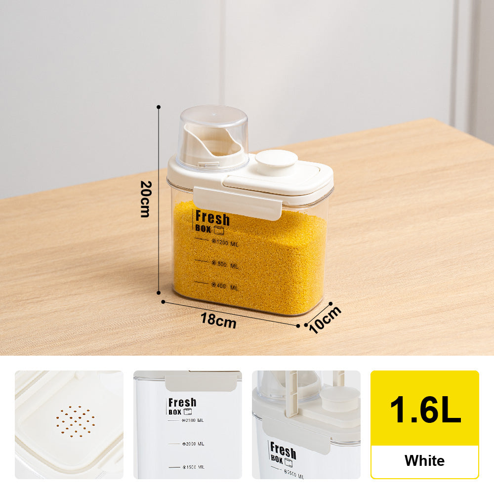 Citylife Kitchen Food Dispenser Container Sealed Leak-proof Crisper Kitchen Or Pet Food With Pour Spout Measuring Cup