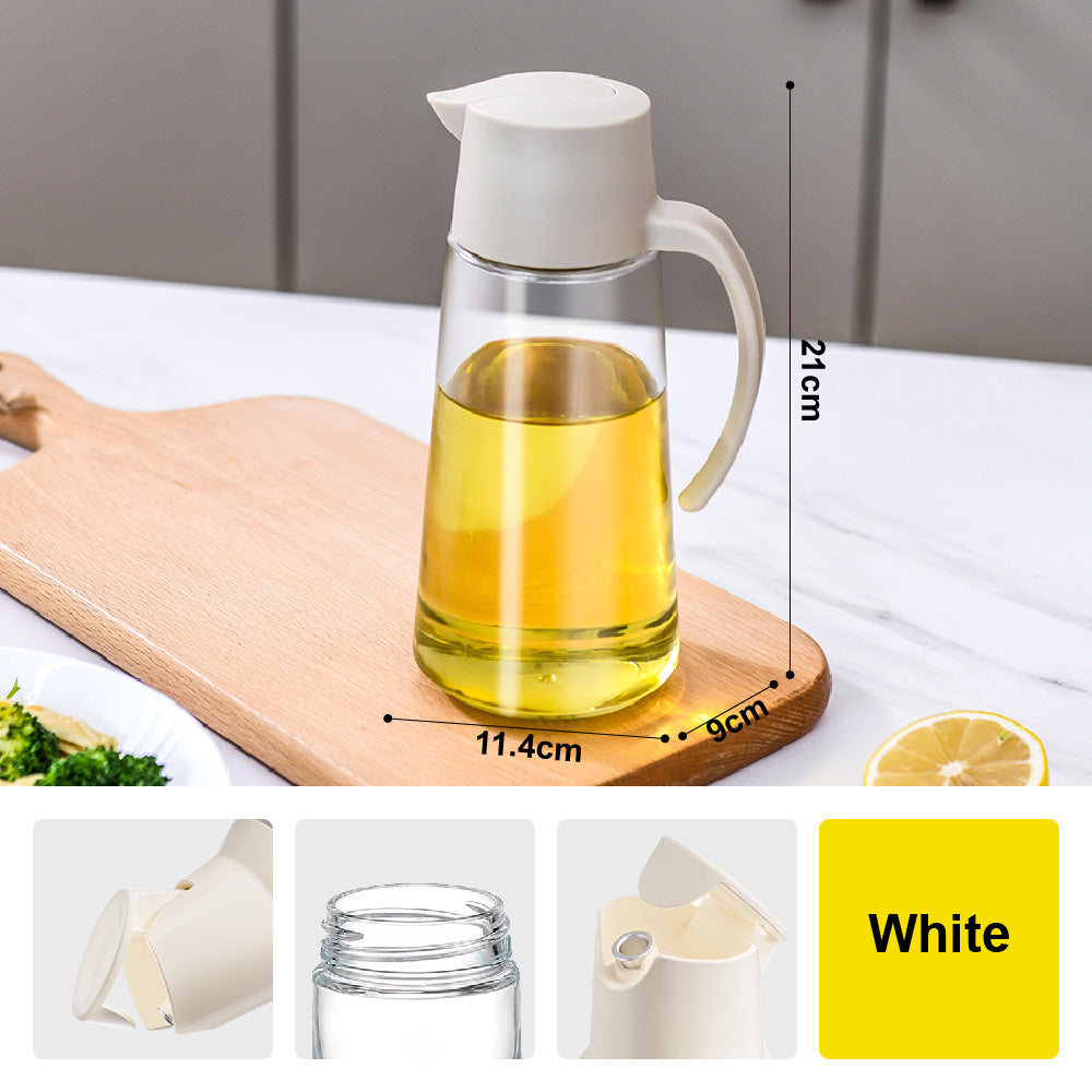 Citylife 695ml Glass Bottle Oil Sprayer Sauce Bottle Glass Storage Bottles for Oil and Vinegar Creative Oil Dispenser