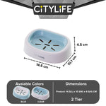 Citylife Soap Box Drain Soap Holder Soap Dish Box Sponge Storage Holder Bathroom Storage Tray H-7011