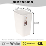 Citylife 12L Bathroom Dustbin Kitchen Hand Press Trash Bin Garbage Bin Rubbish Bin T-3073