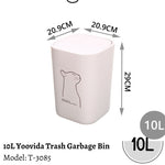 Citylife 10L Kitchen Bathroom Laundry Yoovida Swivel Lid Trash Garbage Bin T-3085