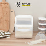 Citylife 7L Air-Tight Front Opening Rice Container With Wheels/Handle/Measurement Cup T-3335