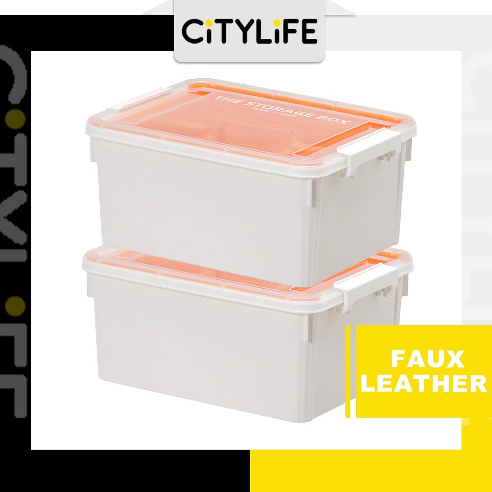 Citylife 16L Toolboxes Transparent Organizer Stackable Storage Container Box With Extra Compartment Tray X-6020