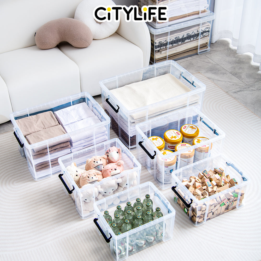 Citylife 20/65L Hercules Strong Box Reinforced for Greater Durability Transparent storage box large capacity X-6069/70