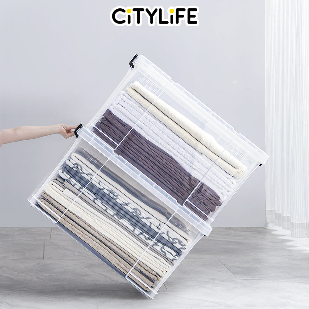 Citylife 20/65L Hercules Strong Box Reinforced for Greater Durability Transparent storage box large capacity X-6069/70