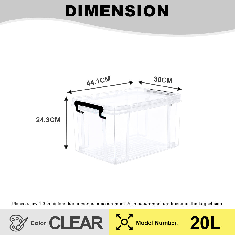 Citylife 20/65L Hercules Strong Box Reinforced for Greater Durability Transparent storage box large capacity X-6069/70