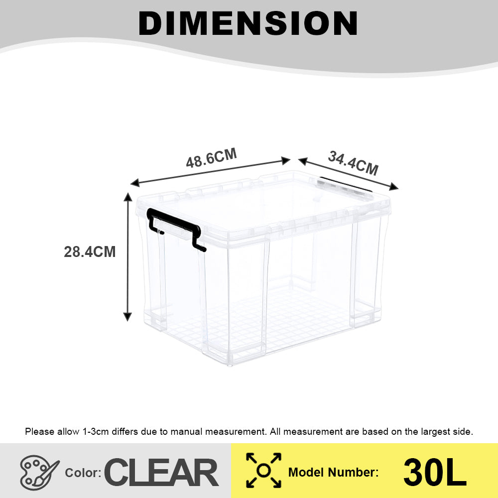 Citylife 20/65L Hercules Strong Box Reinforced for Greater Durability Transparent storage box large capacity X-6069/70