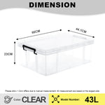 Citylife 20/65L Hercules Strong Box Reinforced for Greater Durability Transparent storage box large capacity X-6069/70