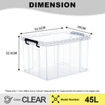 Citylife 20/65L Hercules Strong Box Reinforced for Greater Durability Transparent storage box large capacity X-6069/70