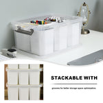 Citylife 30L Transparent Organizer Stackable Storage Container Box With Extra Compartment Tray X-6081