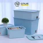(Bundle of 2) Citylife 11L Multi-Purpose Wardrobe Drawer Desk Stackable Storage Container With Lid X-6098