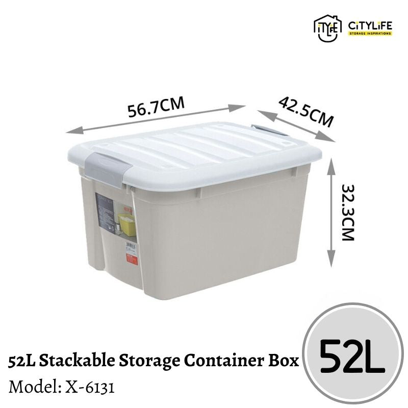 Citylife 52L Multi-Purpose Stackable Storage Container Box X-6131