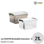 Citylife 21L Multi-Purpose PIATTO Stackable Storage Container Box W/O Wheels - S X-6268