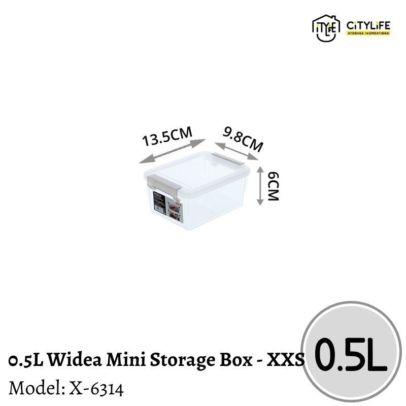 (Bundle of 2) Citylife 0.5L Multi-Purpose Widea Stackable Storage Mini Container Box - XXS X-6314