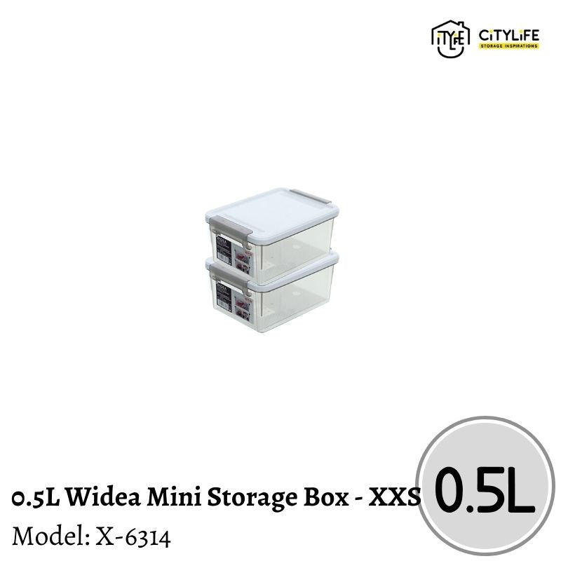 (Bundle of 2) Citylife 0.5L Multi-Purpose Widea Stackable Storage Mini Container Box - XXS X-6314