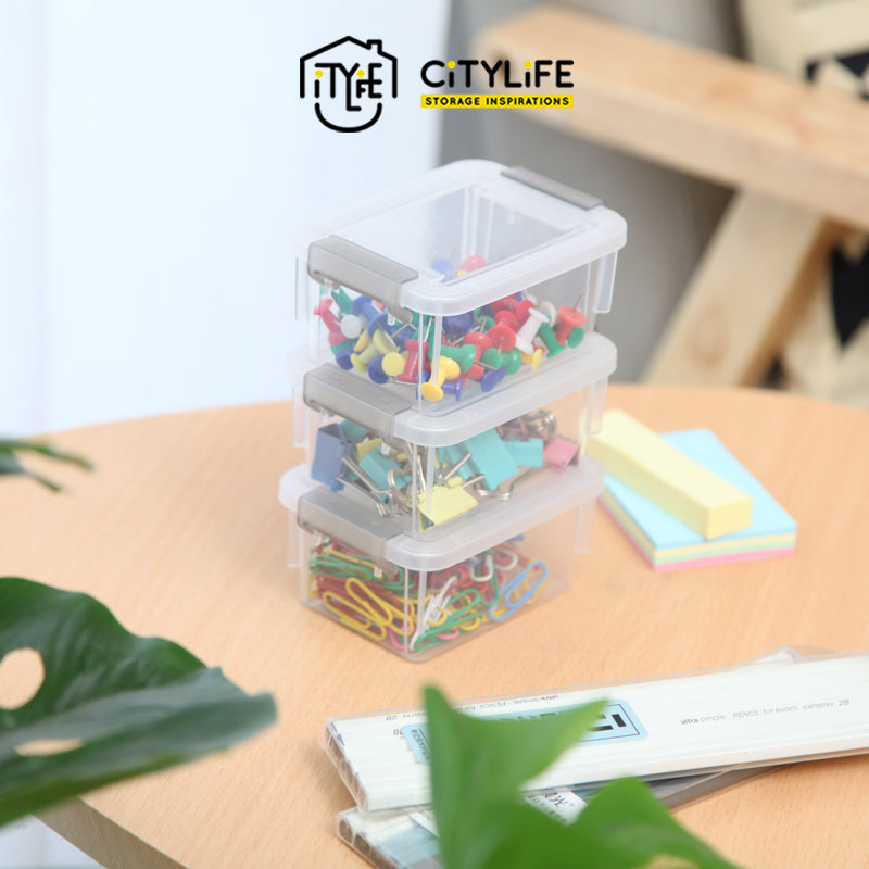 (Bundle of 2) Citylife 0.17L Multi-Purpose Widea Stackable Storage Mini Container Box X-6316