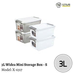 (Bundle of 2) Citylife 3L Multi-Purpose Widea Stackable Storage Mini Container Box - S X-6317