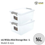 (Bundle of 2) Citylife 16L Multi-Purpose Widea Stackable Storage Mini Container Box - L X-6319
