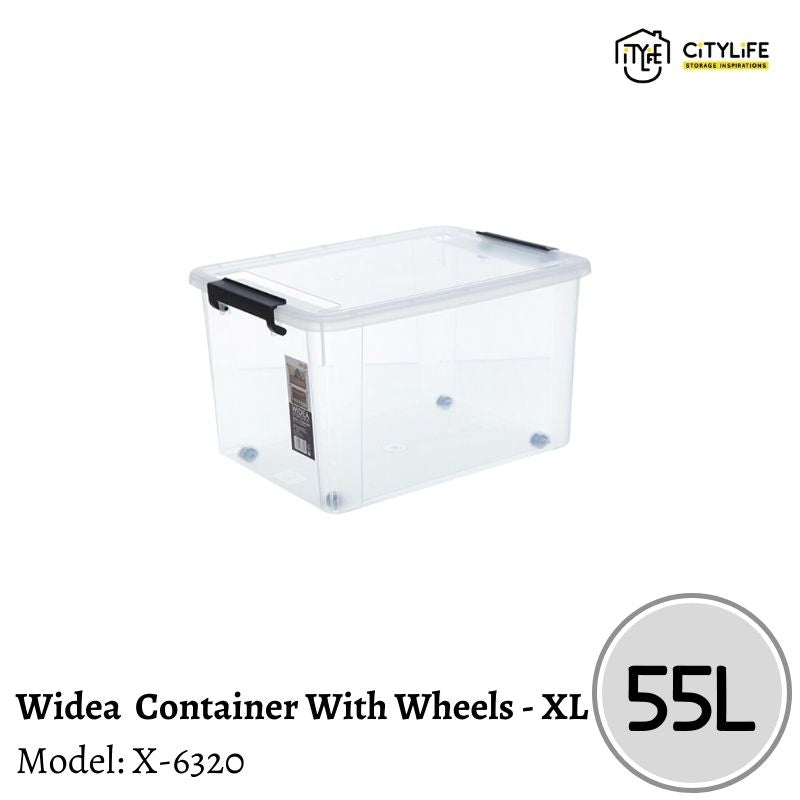 Citylife 55L Multi-Purpose Widea Stackable Storage Container Box With Wheels - XL X-6320