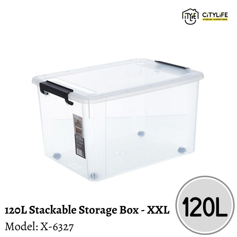 Citylife 120L Multi-Purpose Widea Stackable Storage Container Box With Wheels - XL X-6327