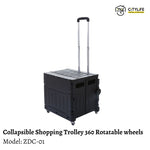 Citylife Large Capacity Collapsible Grocery Shopping Trolley 360 Rotatable wheels ZDC-01