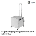 Citylife Large Capacity Collapsible Grocery Shopping Trolley 360 Rotatable wheels ZDC-01