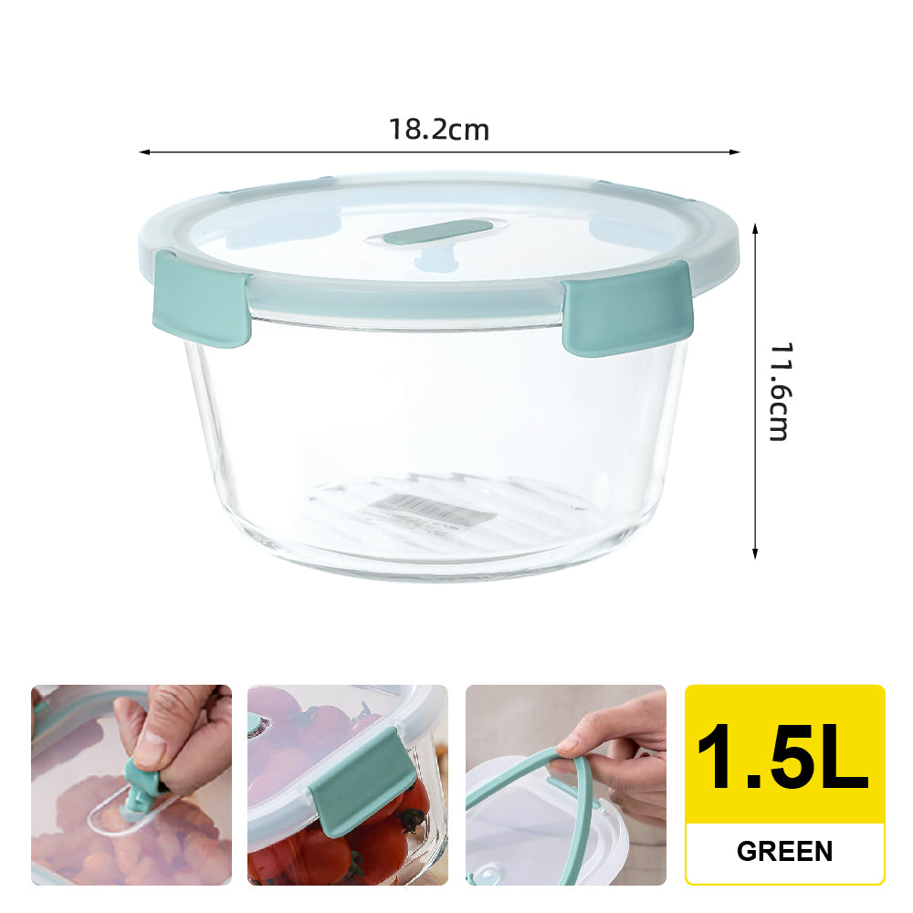 Citylife Antibacterial Glass Food Container Bundle Air-tight Glass Lunch Box Microwaveable BPA Free Bento Box