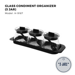 Citylife - Glass Condiment Organizer 3 Jar H-9164 (1PCS)